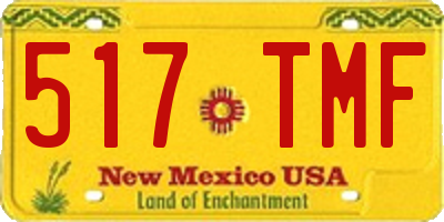 NM license plate 517TMF