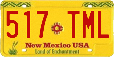 NM license plate 517TML
