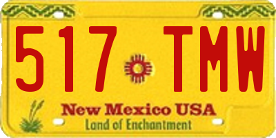 NM license plate 517TMW