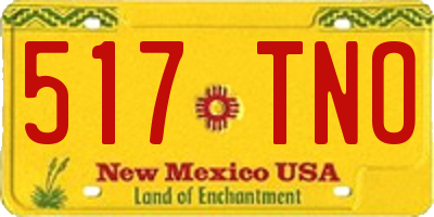 NM license plate 517TNO