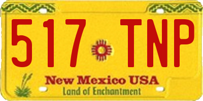 NM license plate 517TNP