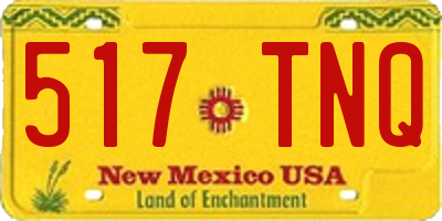 NM license plate 517TNQ
