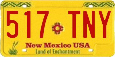 NM license plate 517TNY