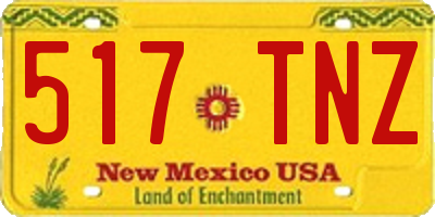 NM license plate 517TNZ