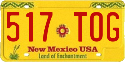 NM license plate 517TOG