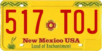 NM license plate 517TOJ