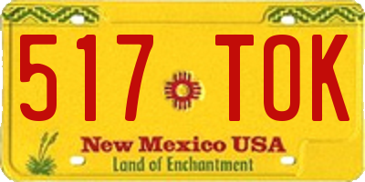 NM license plate 517TOK