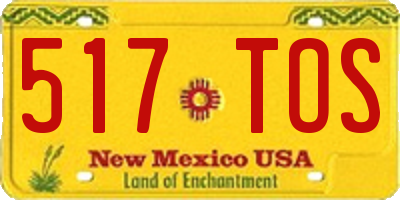 NM license plate 517TOS