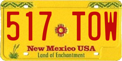 NM license plate 517TOW