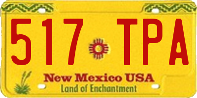 NM license plate 517TPA