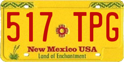 NM license plate 517TPG