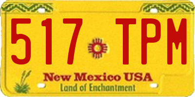 NM license plate 517TPM