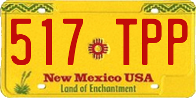 NM license plate 517TPP