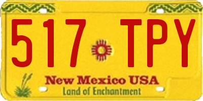 NM license plate 517TPY