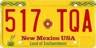 NM license plate 517TQA
