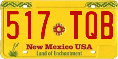 NM license plate 517TQB