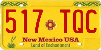NM license plate 517TQC