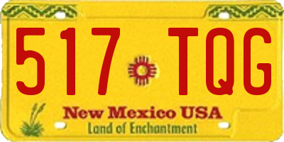 NM license plate 517TQG