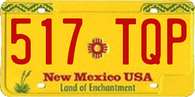 NM license plate 517TQP