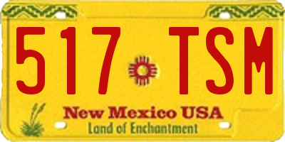 NM license plate 517TSM