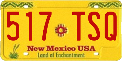 NM license plate 517TSQ