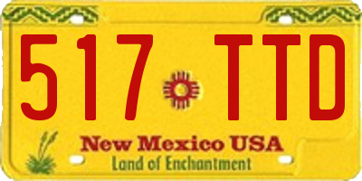 NM license plate 517TTD