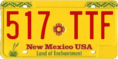 NM license plate 517TTF