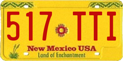 NM license plate 517TTI