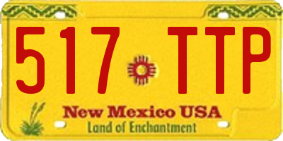 NM license plate 517TTP