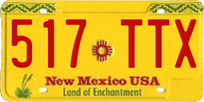 NM license plate 517TTX