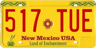 NM license plate 517TUE