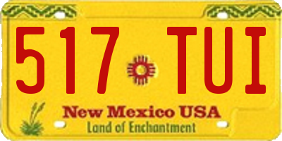 NM license plate 517TUI