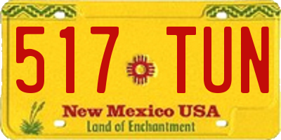 NM license plate 517TUN