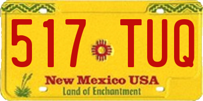 NM license plate 517TUQ