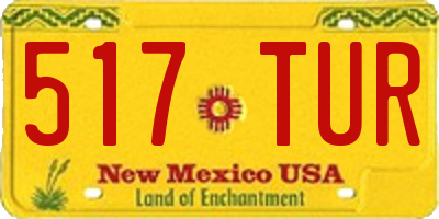 NM license plate 517TUR