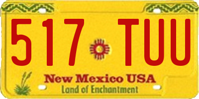 NM license plate 517TUU