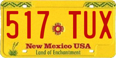 NM license plate 517TUX