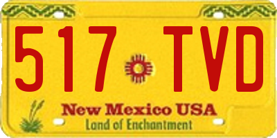 NM license plate 517TVD