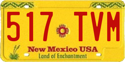 NM license plate 517TVM