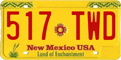 NM license plate 517TWD