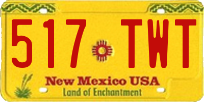 NM license plate 517TWT