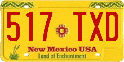 NM license plate 517TXD