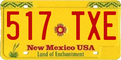 NM license plate 517TXE