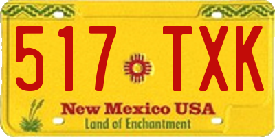 NM license plate 517TXK