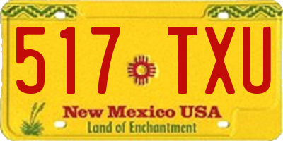 NM license plate 517TXU
