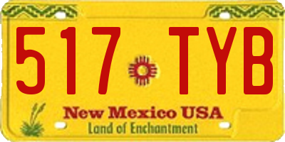 NM license plate 517TYB