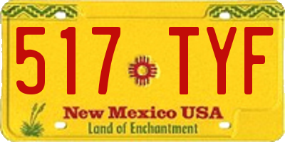 NM license plate 517TYF