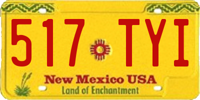 NM license plate 517TYI