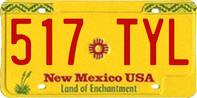 NM license plate 517TYL