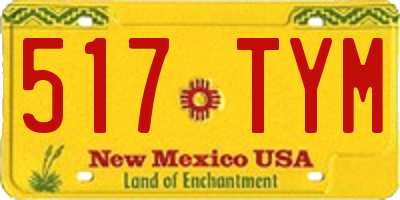 NM license plate 517TYM